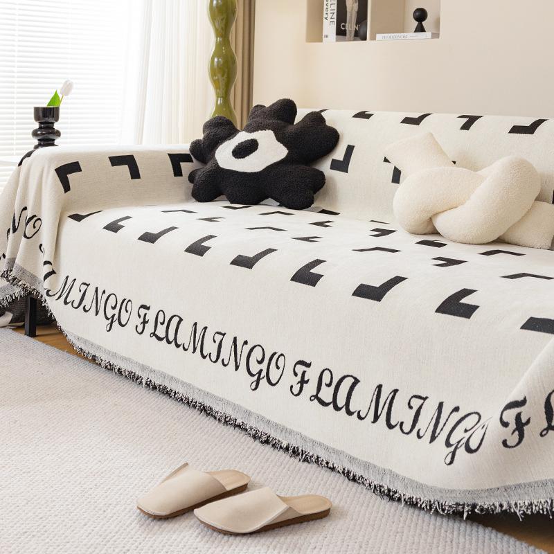 

Чехол для дивана из синели, универсальный простой современный чехол для дивана с защитой от царапин, ткань на спинку, полотенце, подушка в стиле Ins 180*130