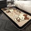 Cartoon Kitty Imitation Cashmere Anti-Slip Rug for Bedroom & Living Room