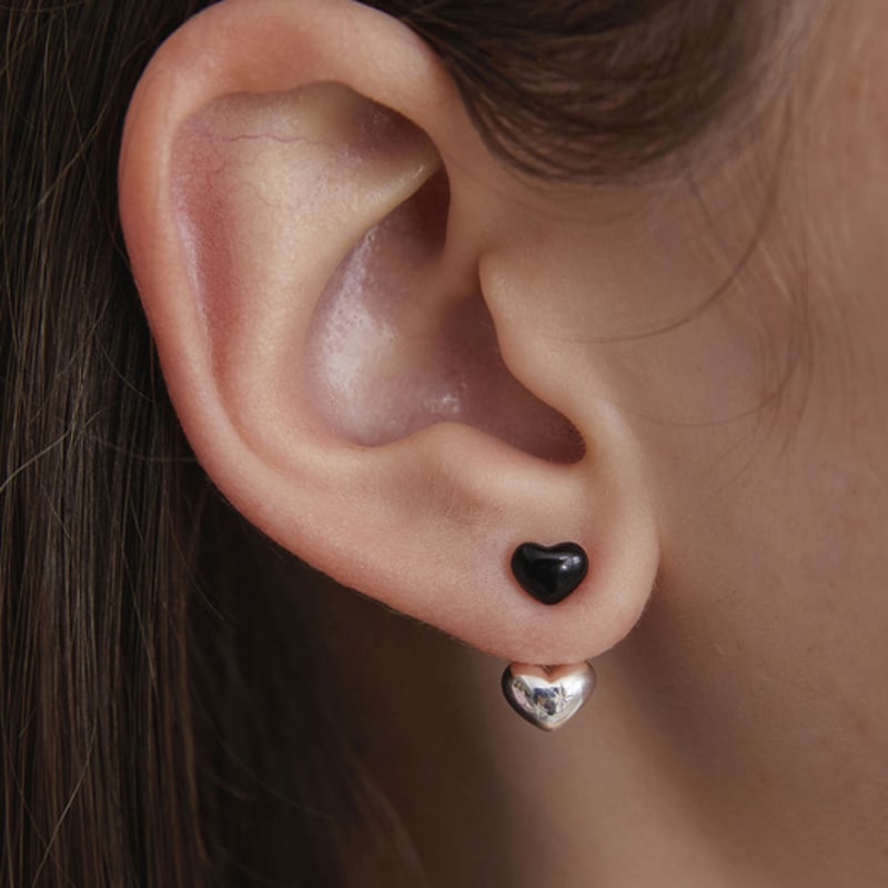 Tatiana (925 Silver) Gemstone Heart Earring EC3104