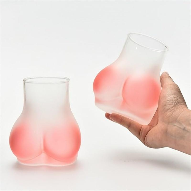 Creative Cute Funny Cups Funny Sexy Hip Shape Glass Buttocks Cocktail Beer Glass Coffee Tea Wine Juice Whiskey Cup