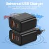 55W USB Type C Charger Quick Charge 3.0 Phone Charge Adapters for IPhone 16 15 Pro Max Xiaomi Samsung Type C Fast Wall Charger
