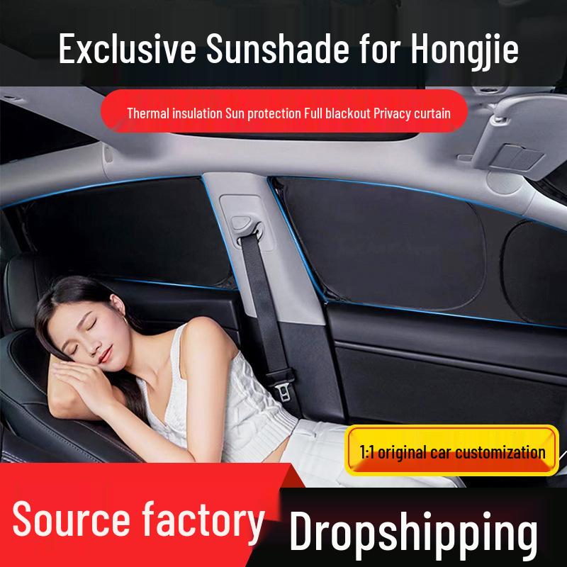 Enjoy S9 Car Window Sunshade: UV, Heat, and Privacy Protection, Ideal for Camping.