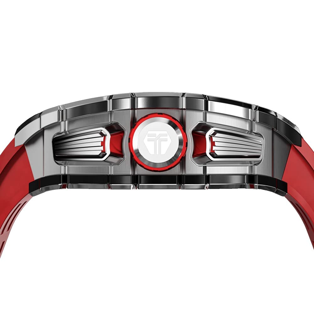 TSAR BOMBA 5 ATM Water Luxurious Tonneau Stainless Steel Watch for Barrel Men's Wristwatch, Resistant, Shape, Business, Sports, Luxury, Fashion,