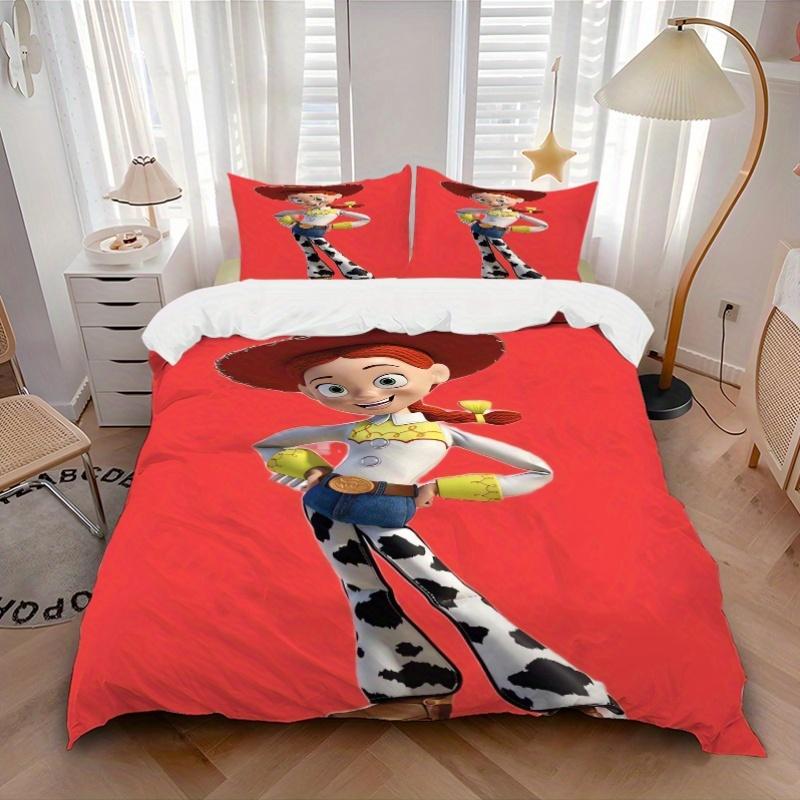 3pcs Jessie Cowgirl Bedding Set - 1 Soft Quilt Cover + 2 Pillowcases, Machine Washable - Suitable for All Seasons, Perfect Gift for Family and Fr