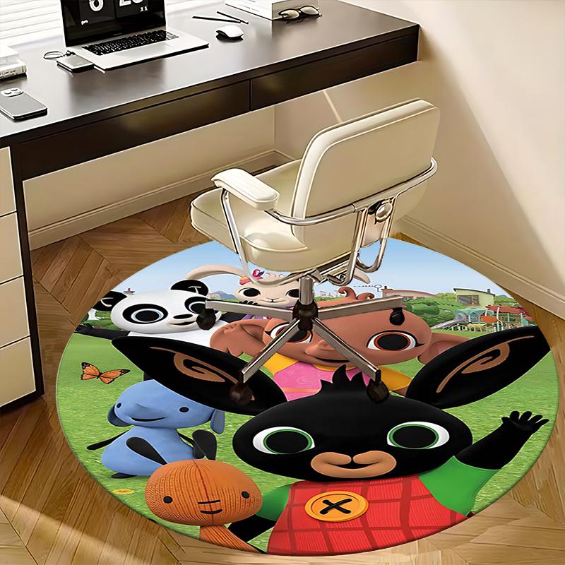 

Bing,Panda Chair mat Round Rug Office carpet, Machine Washable, Non slip, Suitable for Living Rooms, Bedrooms 80cm