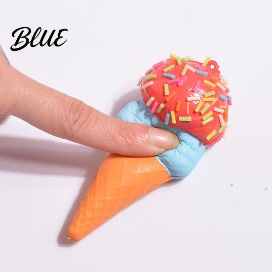 Ice Cream Squeeze Ball Cone Toy Simulated Fidget Slow Portable Stress Reliever Rebound Anxiety Relief Soft Stretch Sensory Calming Desk