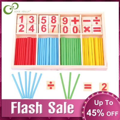 Montessori Toys Math Educational Wooden Toys Early Learning Puzzle Kids Number Counting Sticks