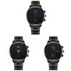 Moon Two Eyes Men Watch With Quartz Movement And Stainless Steel Strap For Fashion Style