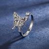 Rotating Copper-Plated Gold Butterfly Ring - Unique & Exquisite Design