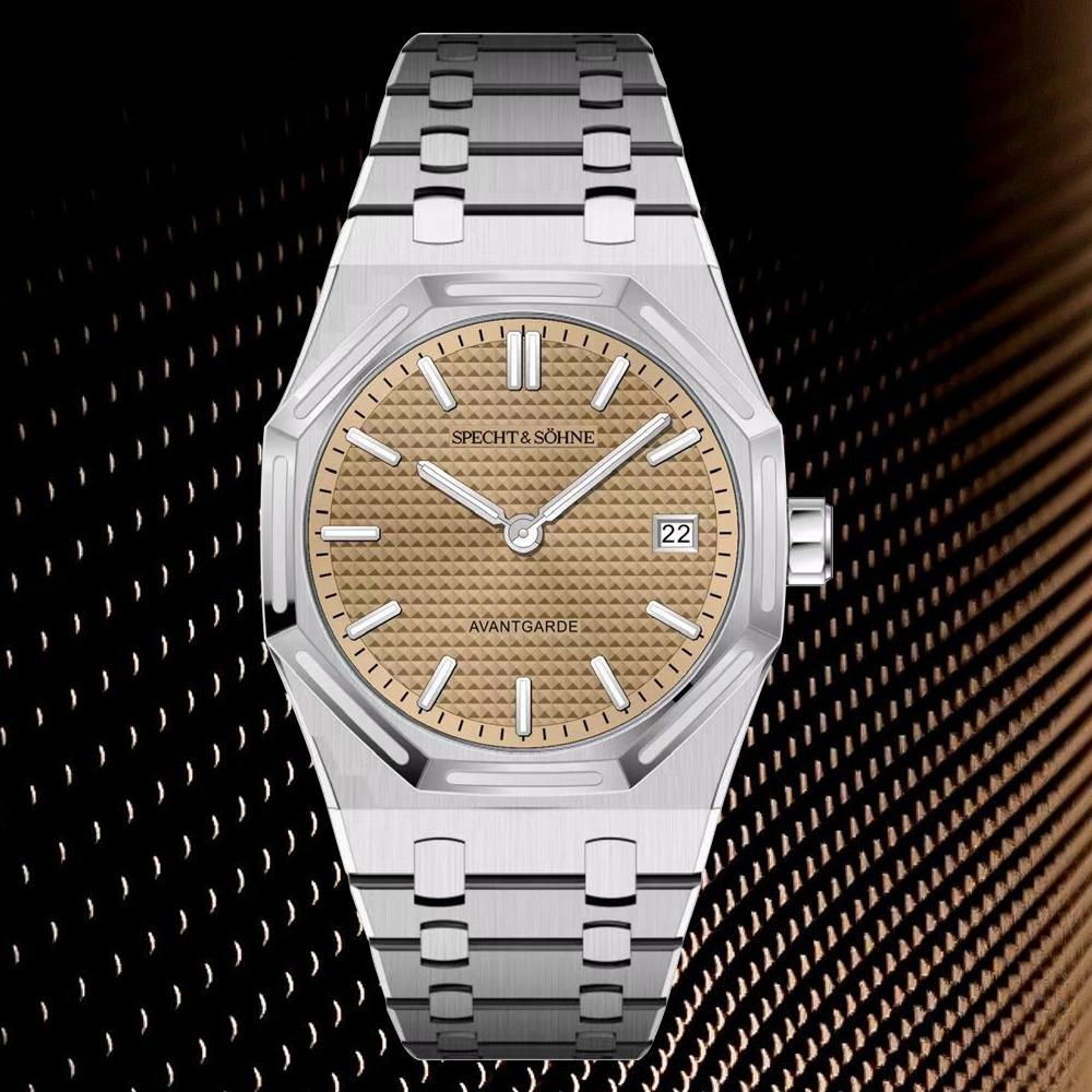 New Specht & Söhne Octangle Men's Watches Sapphire Crystal Stainless Steel Watch 50m Waterproof Watch For Men