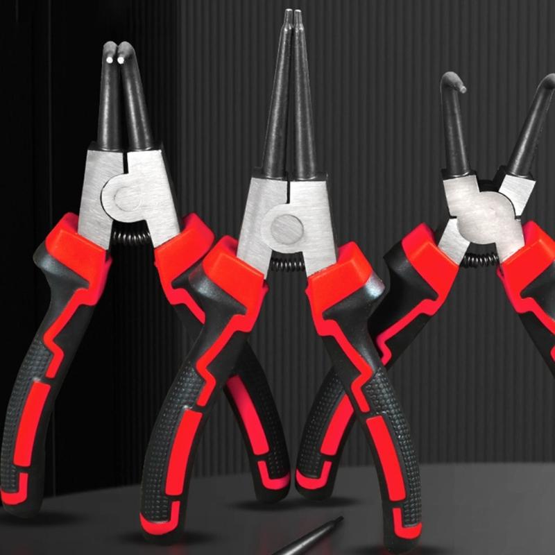 7-Zoll Sprengringzange Circlipzange Für Präzise Aufgaben Mit Langlebigkeit Legierter Stahl Und Ergonomischem Gebogenem Kopf