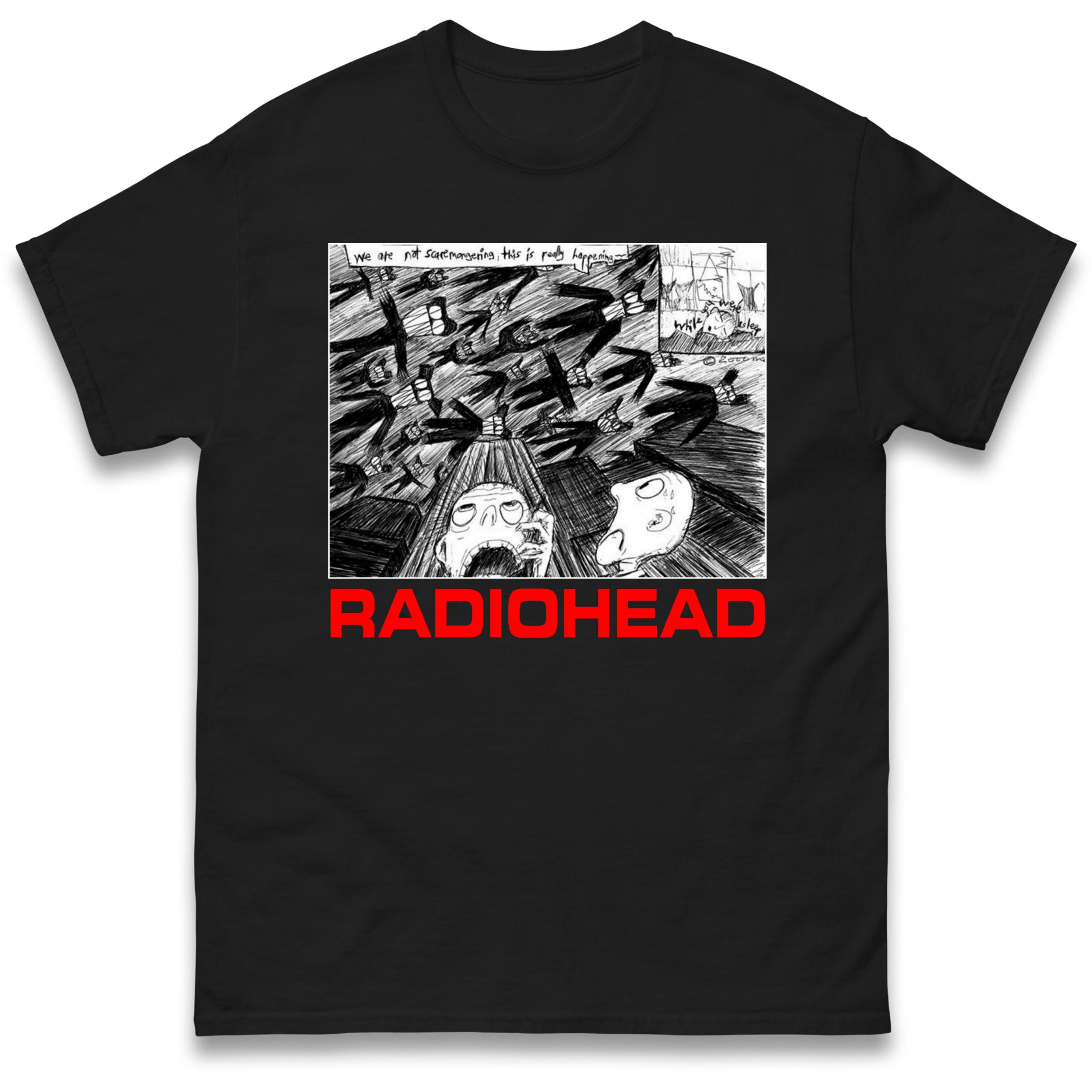 Футболка Radiohead Мужская Женская Топы Унисекс Футболки 100% Хлопок 3XL