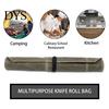 Multi-pocket Knife Roll Bag with 7 Slots Large Capacity Easy Carrying Canvas Wear Resistant Waterproof Portable Cooking Organizer Storage Pouch