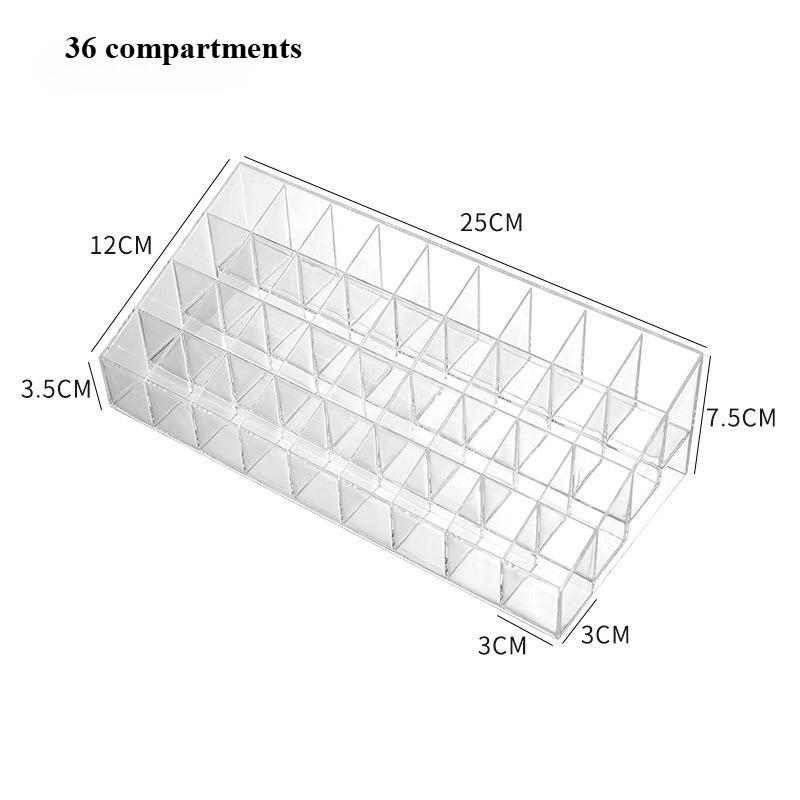 

36 Grid Desktop Lipstick and Cosmetics Storage Box Multi Functional Use of Storing Lipstick,Perfume,Nail Polish Powder Brush,Etc