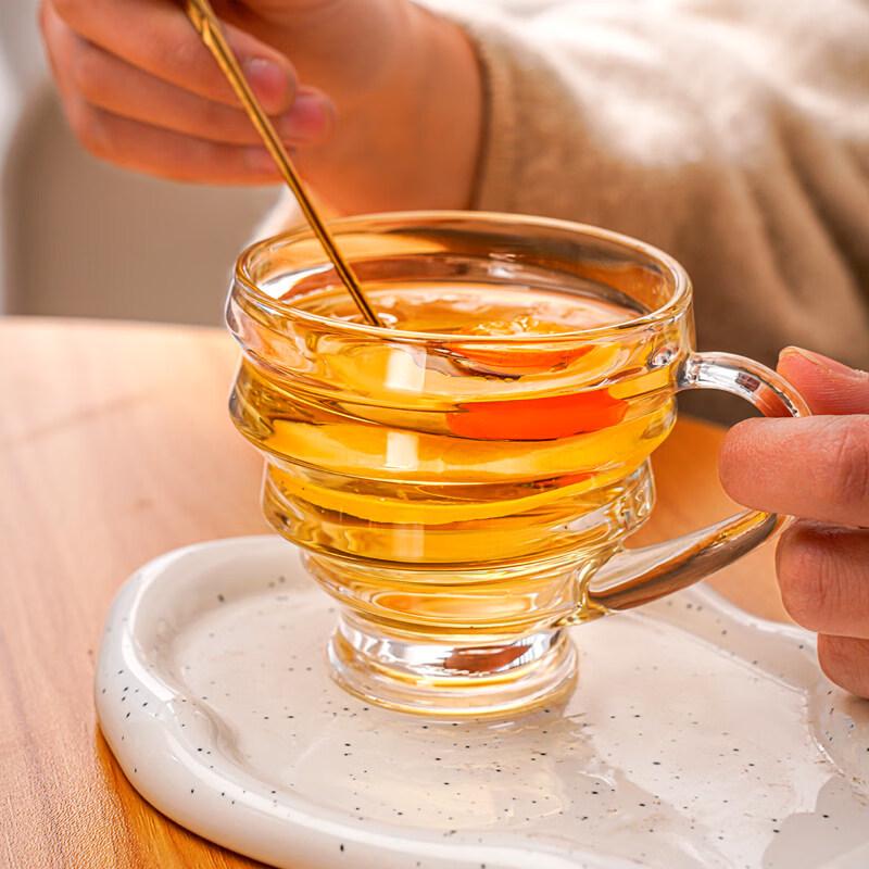 

Flavinmci Spiral Crystal Glass Coffee Cup