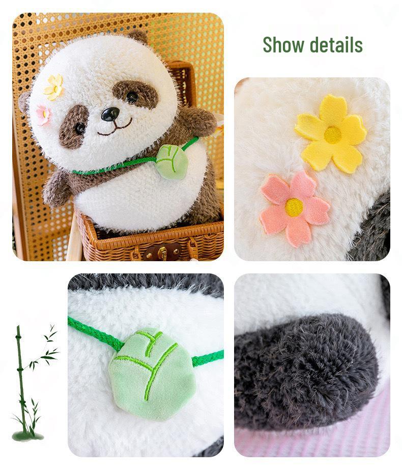 Chengdu Giant Panda Plush Doll Crossbody Bag, Panda Figurine Throw Pillow, Girls Souvenir Healing Gift.
