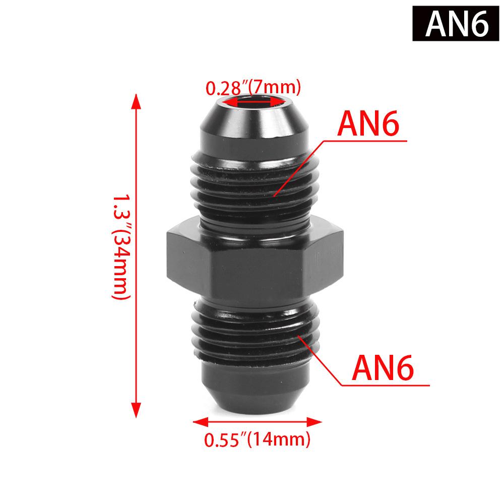 Automotive Oil Cooler Hose Male Thread Connector Adapter Aluminum Alloy Hose Connector Oil Cooler Reducer AN4-AN12