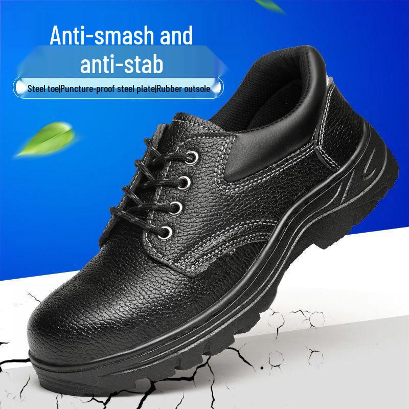 Men's Steel Toe Safety Work Shoes - Anti-Smash, Anti-Puncture, Breathable, Lightweight, Wear-Resistant for Construction