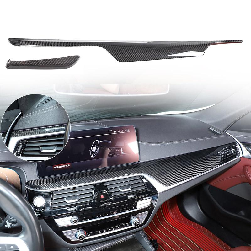 For 2017-23 BMW 5 Series G30 G38 For 6 Series GT G32 2018-21 Real Carbon Fiber Center Console dashboard panel Decorative Strip
