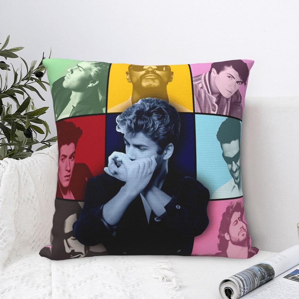 Pillow Case George Michael British Singer Polyester Pillow Cover Vintage Cushion Cover Pillowcases For Sofa Car Home Decor
