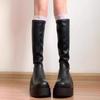 Thick Soled Long Tube Boots for Women 2026 New Popular Autumn and Winter Knight Elastic Slim Boots