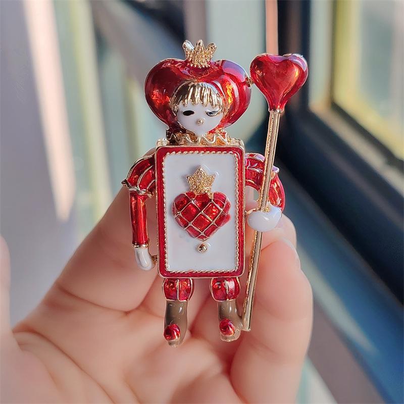 Broche de poker de dessin animé, badge de personnage mignon, épingles à revers, cadeaux pour femmes