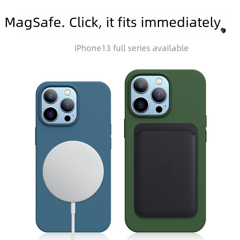 "iPhone 16 Magnetic Case for Apple 13 Pro - Official Magsafe Liquid Silicone Cover with Animation"