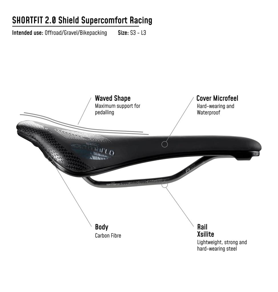 Selle Sanmarco Shortfit Shield Supercomf Wide 2.0