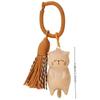 1Pc Handcrafted Wooden Cute Money Catching Cat Pendant Whimsical Animal Art for Bags Car Keys Festive Accessory Decoration