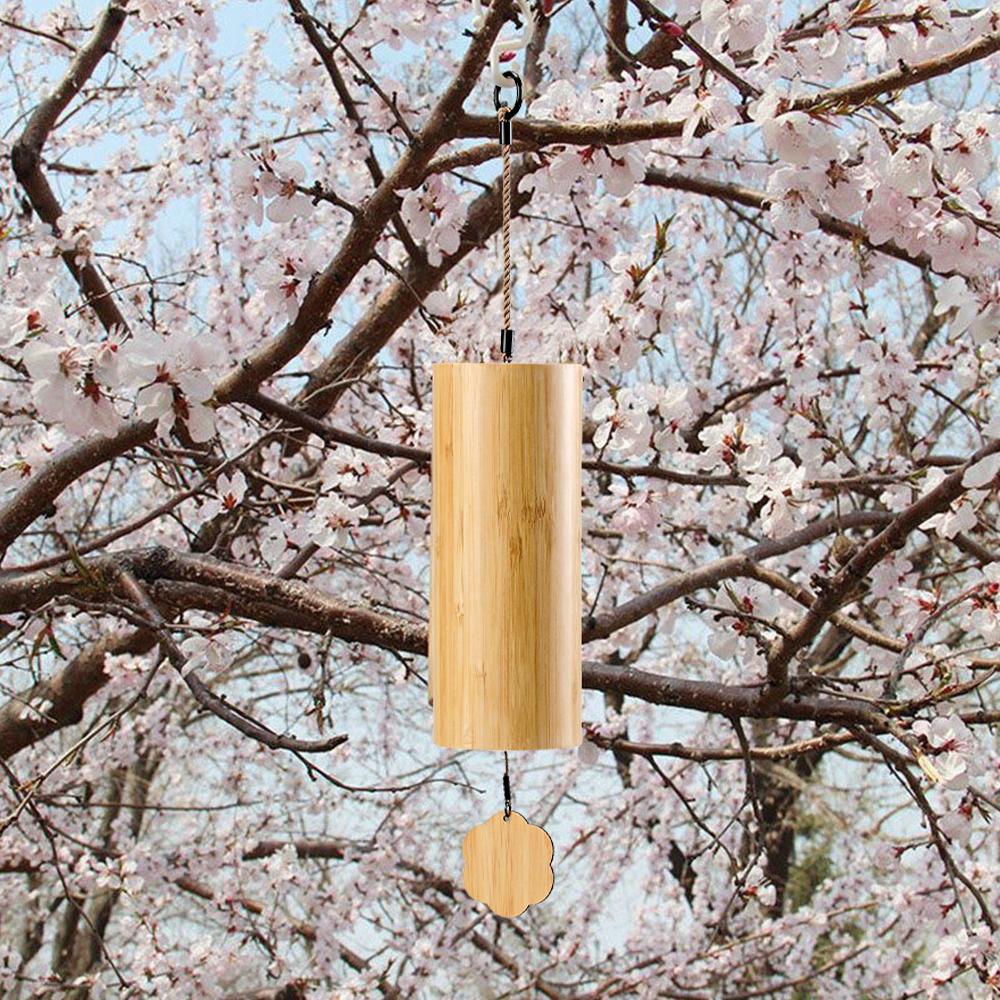 Natural's Melody Bamboo Wind Chimes Small Season's Chord Tones Musical Instrument Wind Bell Outdoor Garden Decor