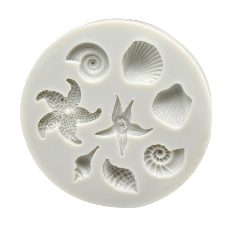 Cake Decorating Diy Sea Creatures Conch Starfish Shell Fondant Silicone Mold