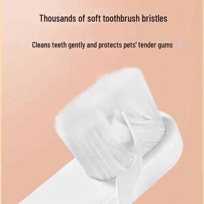 HOOPET Soft Bristle Pet Toothbrush for Dogs and Cats - Cleans Teeth, Protects Oral Hygiene, and Removes Bad Breath.