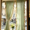 1 Stück reine Baumwollgardine mit Rüschen und Stangentasche Geeignet für Esszimmer Balkontür Restaurant Arbeitszimmer Schlafzimmer Geschäftsdisplay