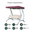Outdoor Swing Canopy 3 Seater Chair Top Cover Canopy UV Sun Water Proof for Patio Yard Seat Hammock Canopy Dustproof Cover