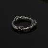 Men's Retro Titanium Steel Wolf & Dragon Head Pendant Necklace