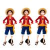 28cm One Piece Anime Figure Confident Smiley Luffy Three Form Face Changing Doll Action Figurine Model Toy‘s Kits