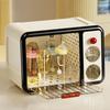 Household Storage Cabinet with Transparent Cover Cups Feeding Bottles Dustproof Rack for Kitchen Organizer Tableware Tools Box
