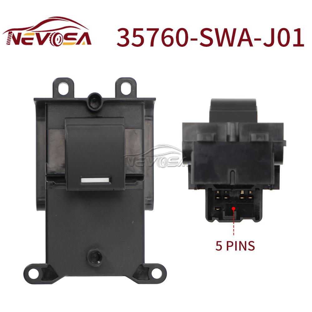 

For Honda CR-V CRV 2007-2011SUV MK3 RE1 RE5 RE7 35750SWAK01 35750-SWA-K01 Electric Power Master Window Control Switch Button 1PC Passenger button