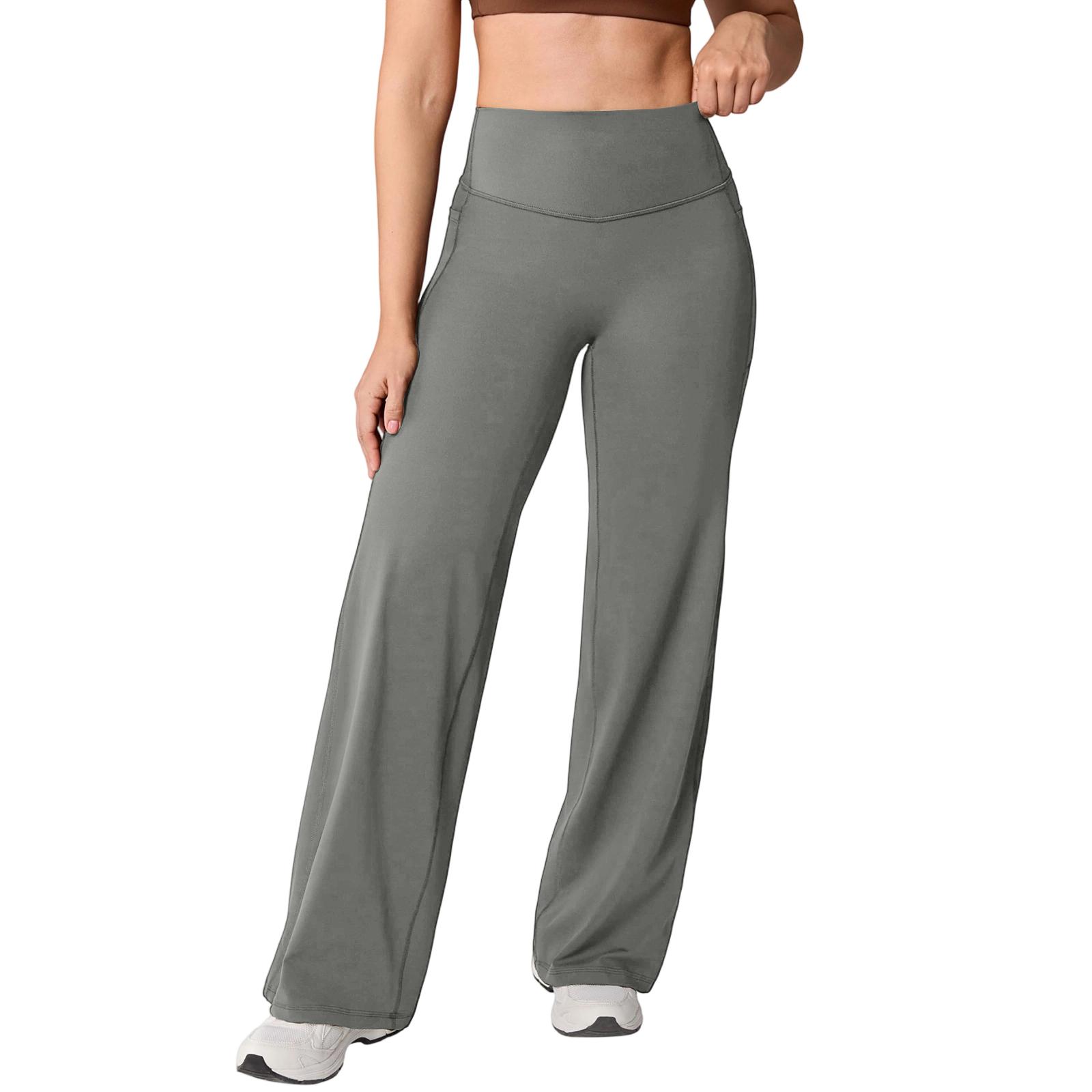 Women s Color Straight Yoga Pants, High Waisted Flared Pants, Loose Fit Outdoor Sports Pants XL