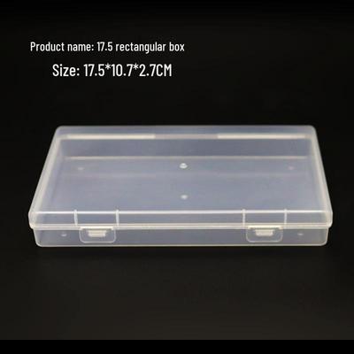 Transparente PP-Kunststoff-Rechteckige Aufbewahrungsbox mit Deckel für Schreibwaren, Schmuck und Elektronik