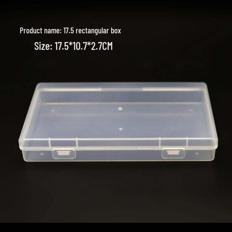 Transparent PP Plastic Rectangular Storage Box with Lid for Stationery, Jewelry, and Electronics
