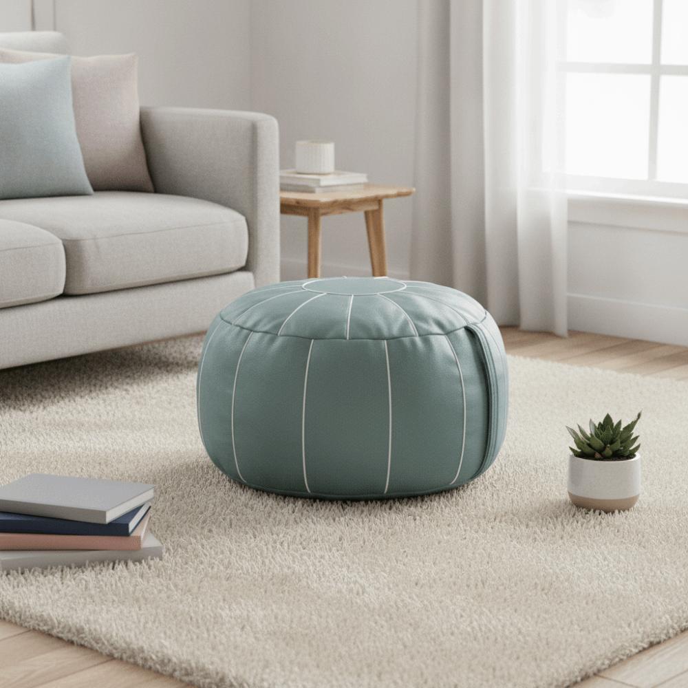 Kürbisförmiger Fußhocker Sitzsack Ungefüllte Pouf Kissenhülle Kleideraufbewahrungstaschen Fußstütze