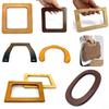 Wooden Bag Handle Decorative  Square Wood Strap Solid Color Hand Bag Replacement Accessories Diy Women'S Clutch Bag Handle