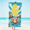 Sunbathing Girls Oversized Beach Towel - for Women Girls, Microfiber Lightweight Sandproof Quick Dry Towel, Suitable for Pool