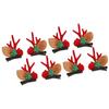 4 Pairs Christmas Hair Clips Fashion Cute Sweet Decorative Reindeer Antlers Hair Pins for Christmas Halloween Party