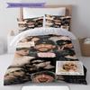 Bad Bunny Star Bedding Quilt Set Quilt Cover Pillowcase Home Decoration Birthday Gift (1 * duvet cover + 2 * pillowcase, without core)