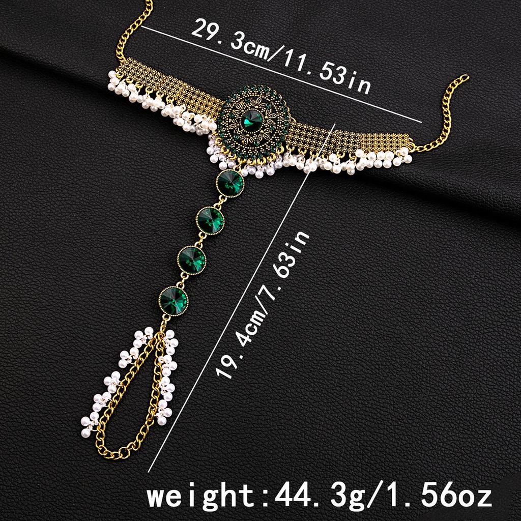Retro Ethnic Geometric Water Drop Anklet - Bohemian Style Round Foot Ornament
