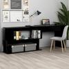 VidaXL Corner Desk Black 200x50x76 Cm Particleboard