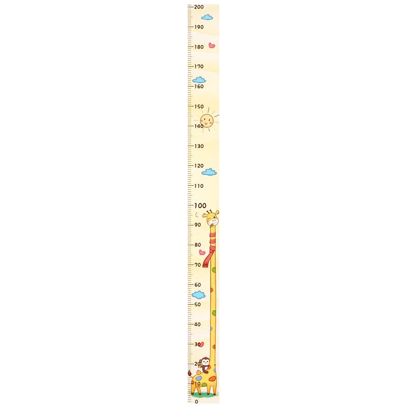 Removable Waterproof Cartoon Height Wall Sticker for Kids' Room