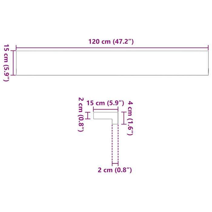 VidaXL Appuis de fenêtre 2 pcs marron clair bois de chêne massif 4009130
